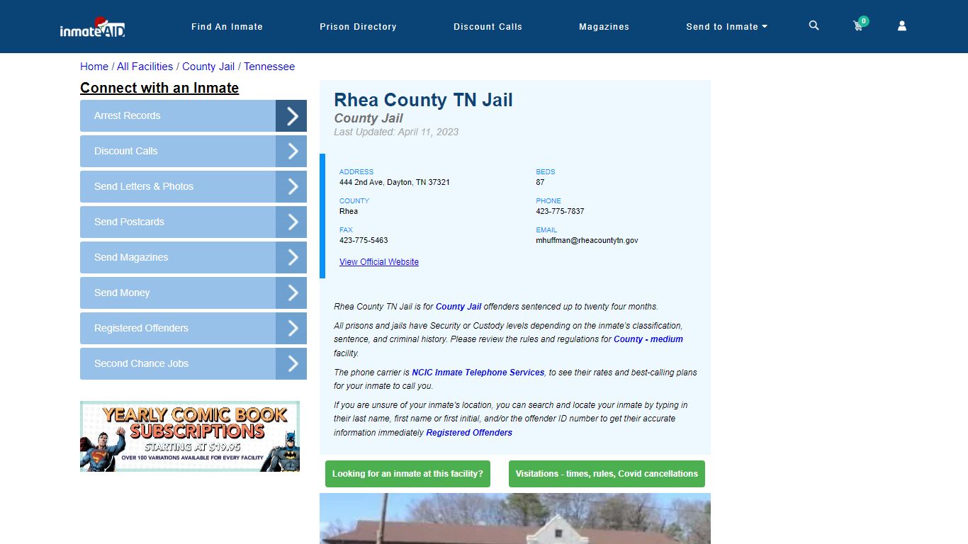 Rhea County TN Jail - Inmate Locator - Dayton, TN
